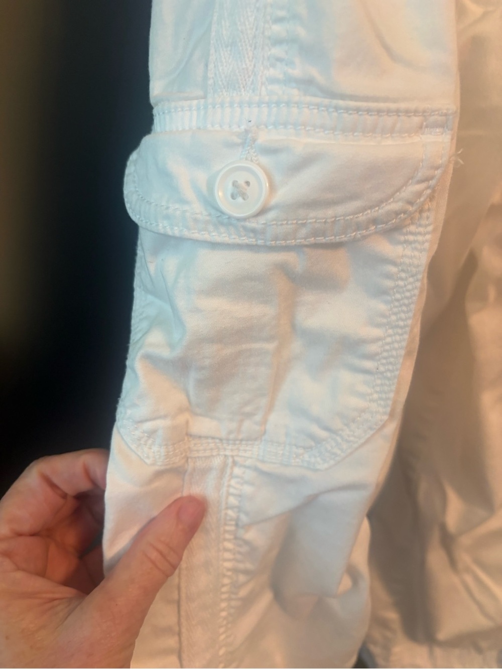 Style & Co. White Cargo Capris - Picture 4 of 5
